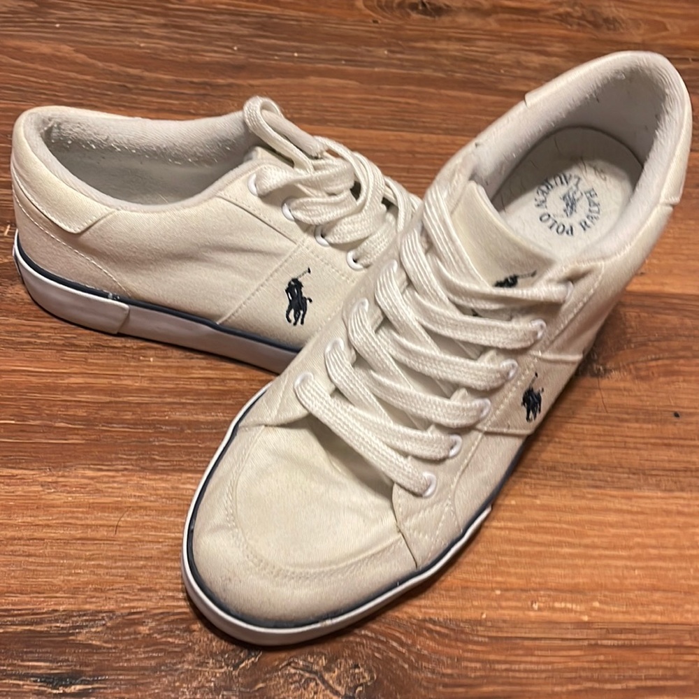Ralph Lauren white tennis shoes
